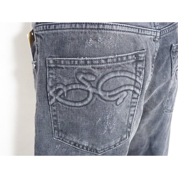 Just Cavalli Black Distressed Denim Studded Slim Leg Jeans, Size 30 - Picture 12 of 16